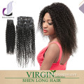 2015 hot new products wholesale unprocessed cheap 100% human hair afro kinky curly clip in hair extension